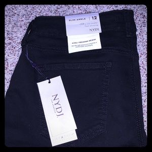 NYDJ Black Slim Ankle Pants